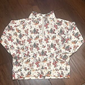 Kids Cartoon Print Pullover - Cream